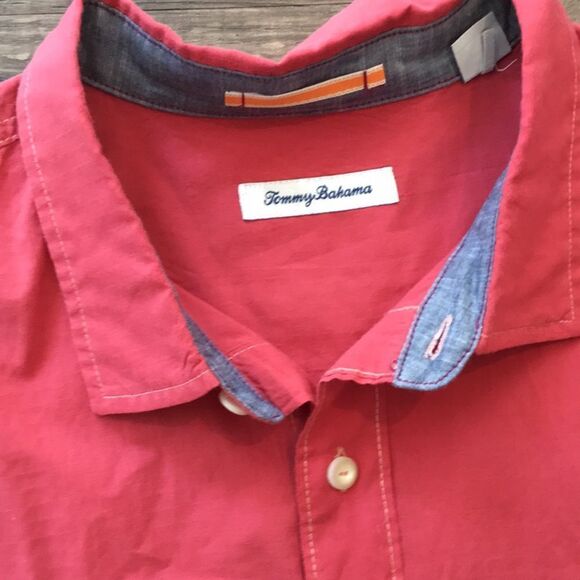 SUNDAY RED Tommy Bahama Big man casual summer Hawaii SHORT SLEEVE PARTY shirt - Picture 3 of 3